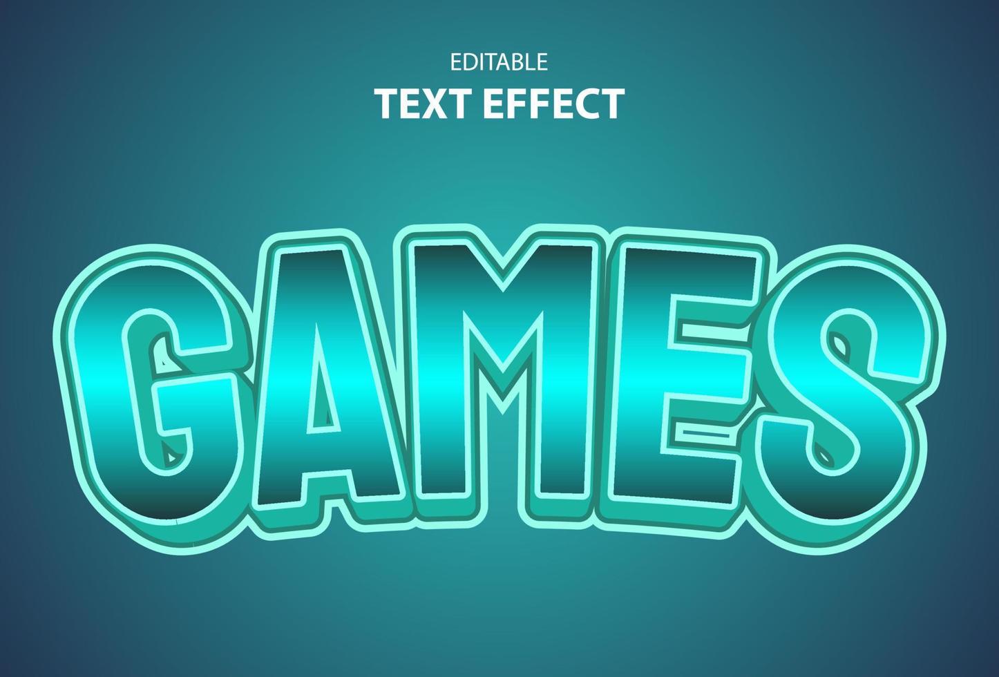 gaming text effect with blue gradient for logo vector