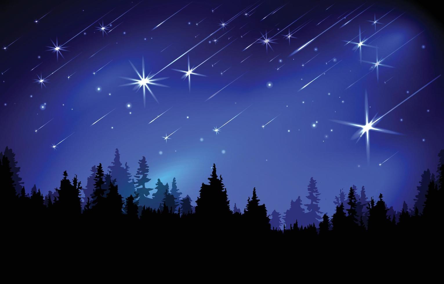 Meteor Shower Background Concept vector