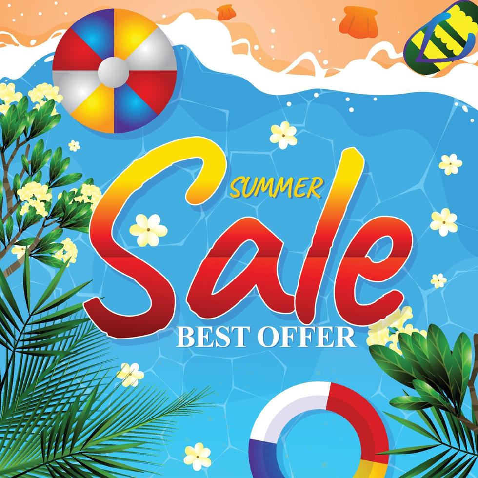 Best Offer Summer Sale Concept vector