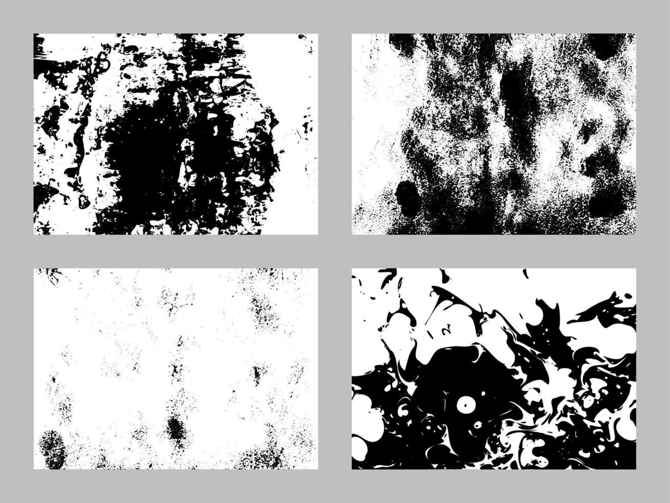 Set of grunge distressed texture background vector