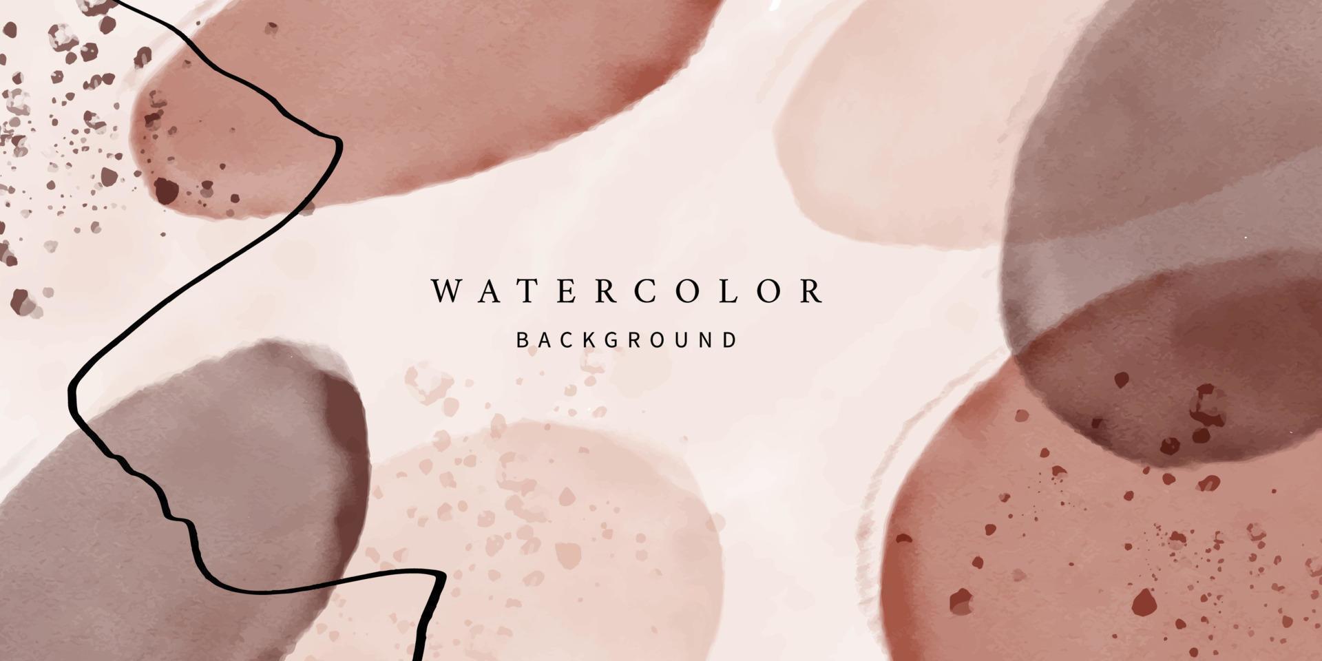 Hand painted watercolor abstract art background vector