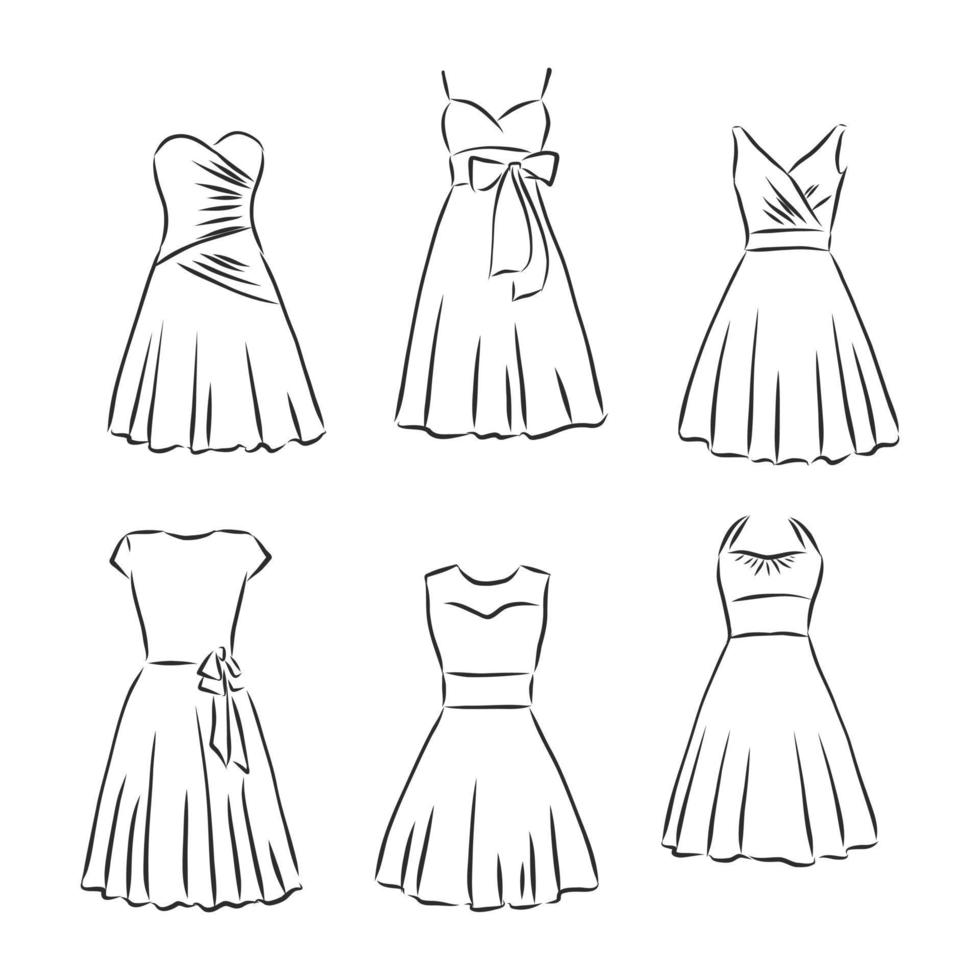 vestido de dibujo vectorial vector