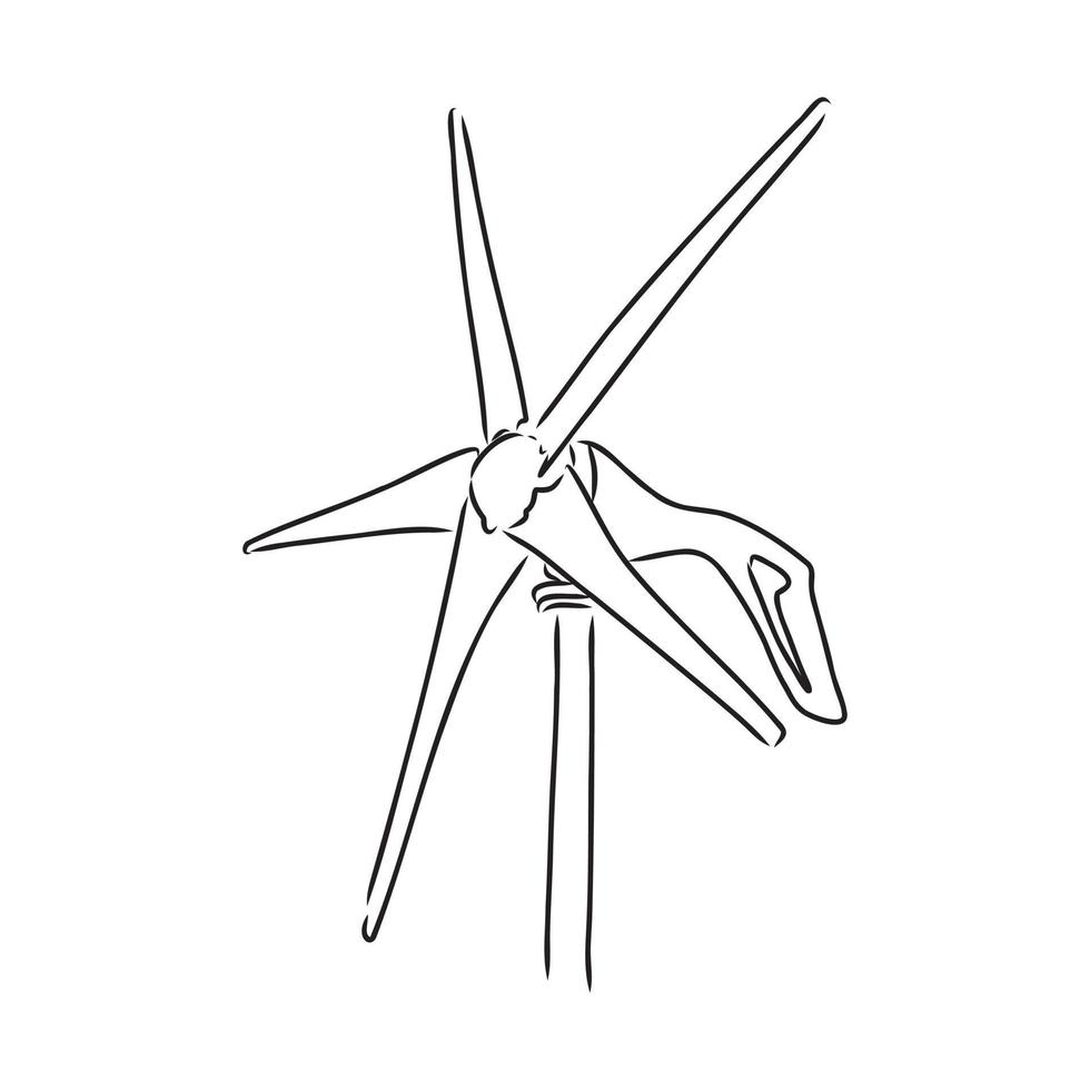 bosquejo del vector del generador de viento