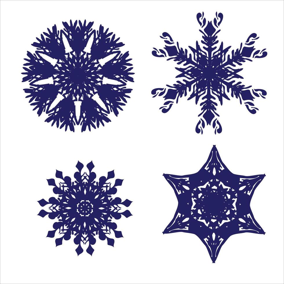 snowflake rosette vector sketch