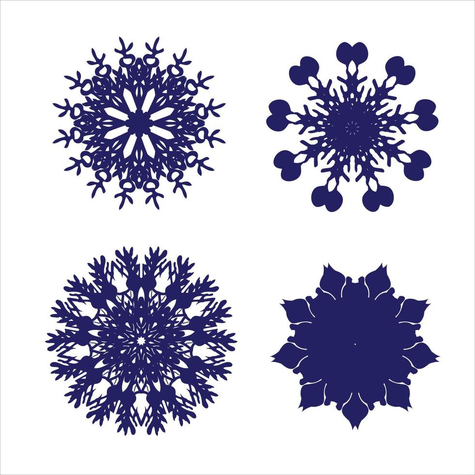snowflake rosette vector sketch