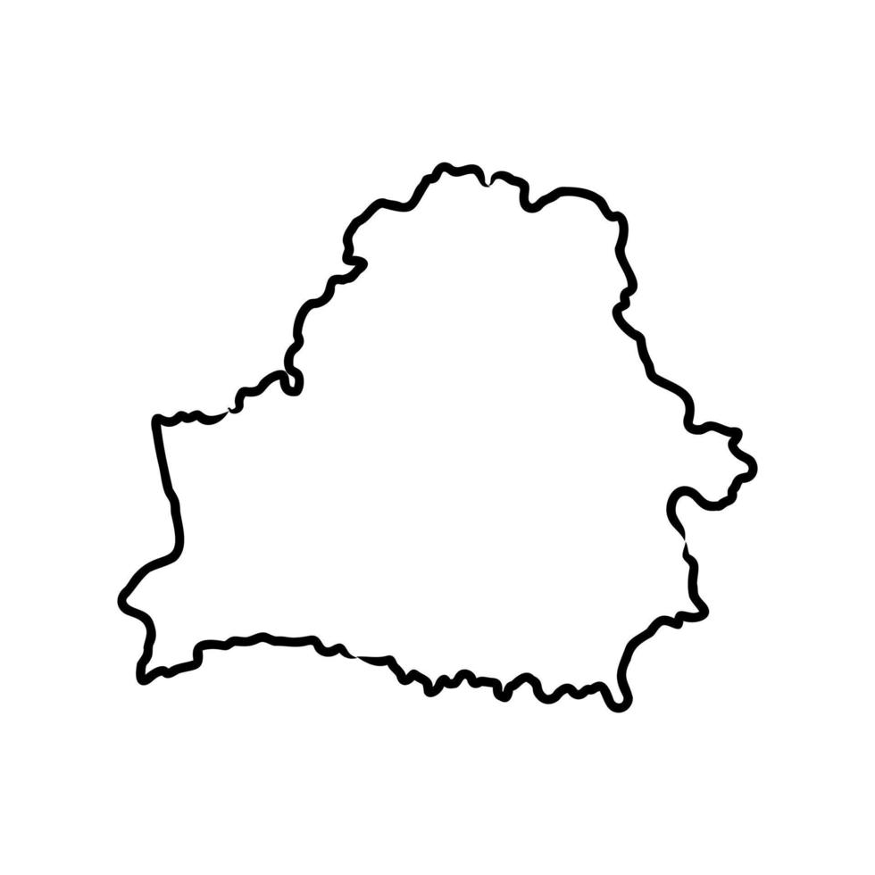 belarus map vector sketch