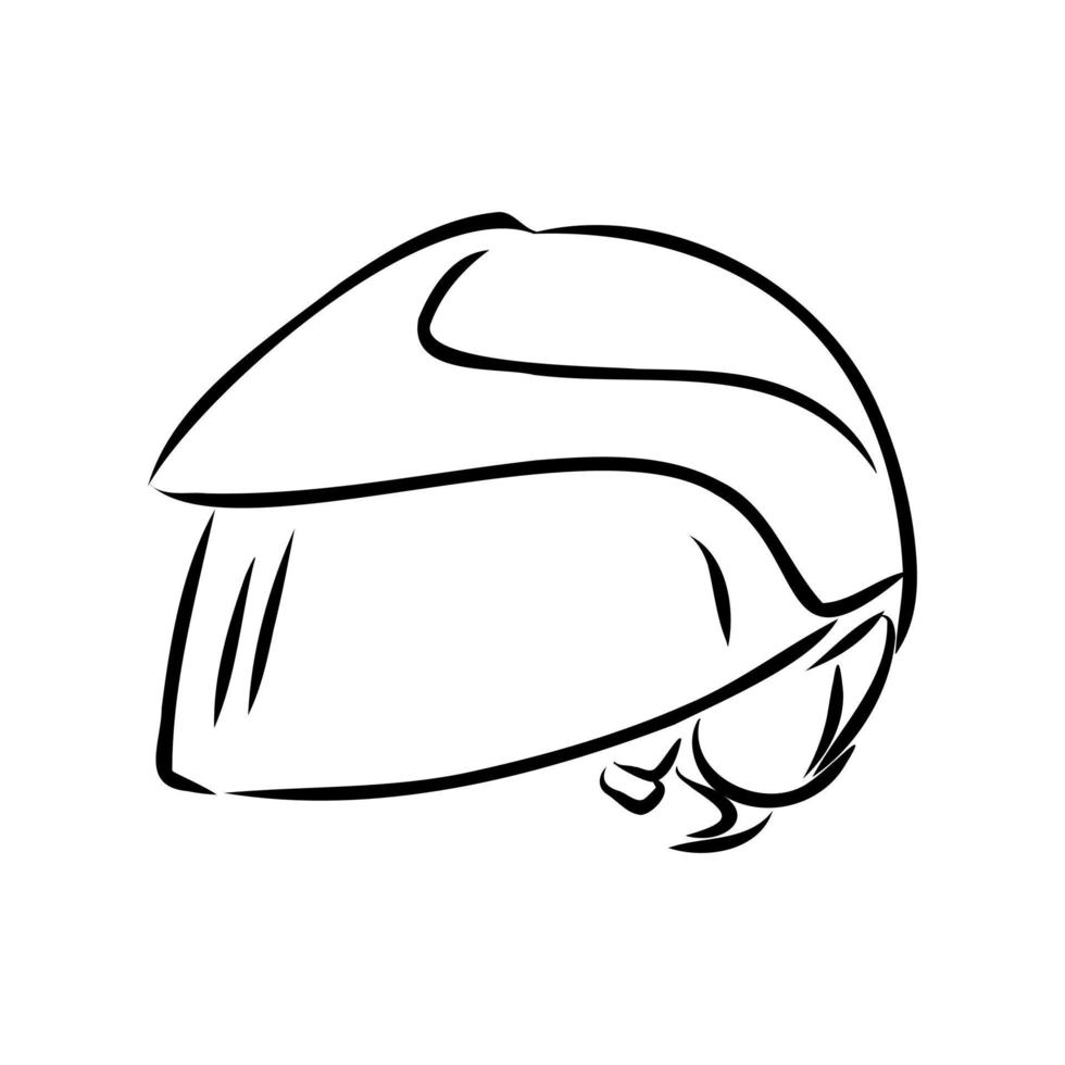 motorcycle helmet vector sketch