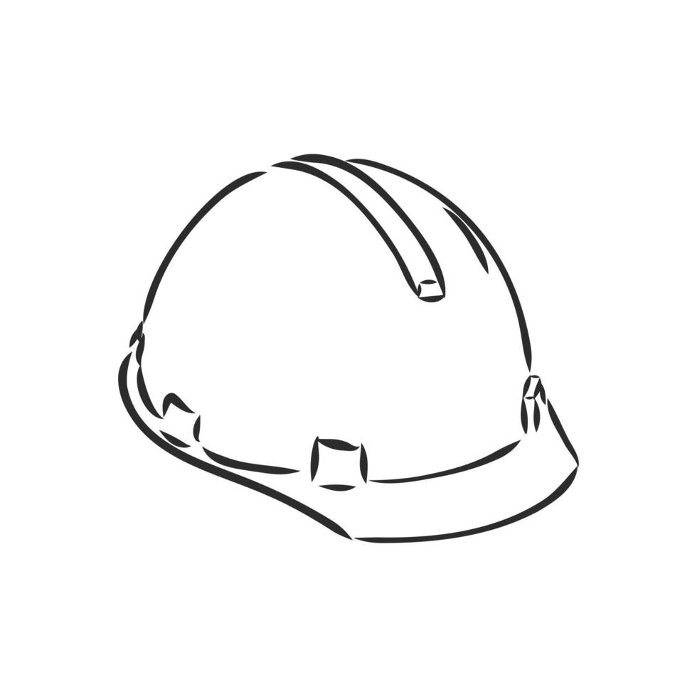 bosquejo del vector del casco de la construcción