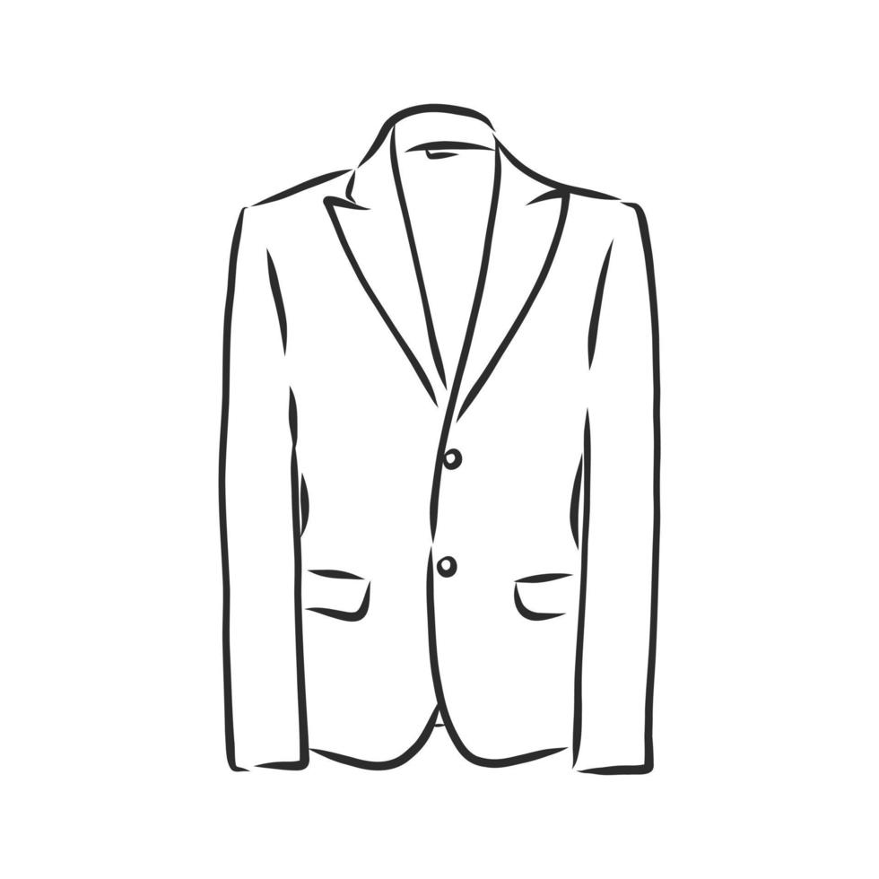 bosquejo del vector de la chaqueta del traje