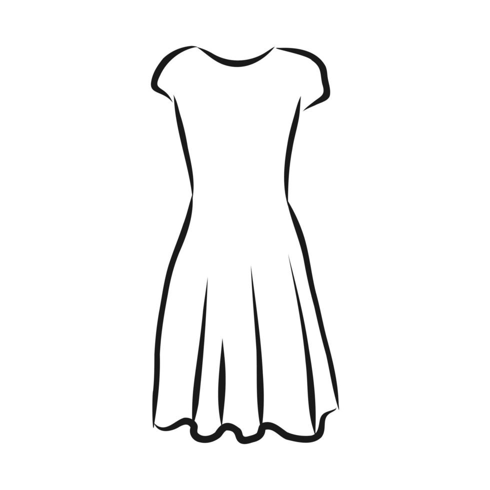 vestido de dibujo vectorial vector