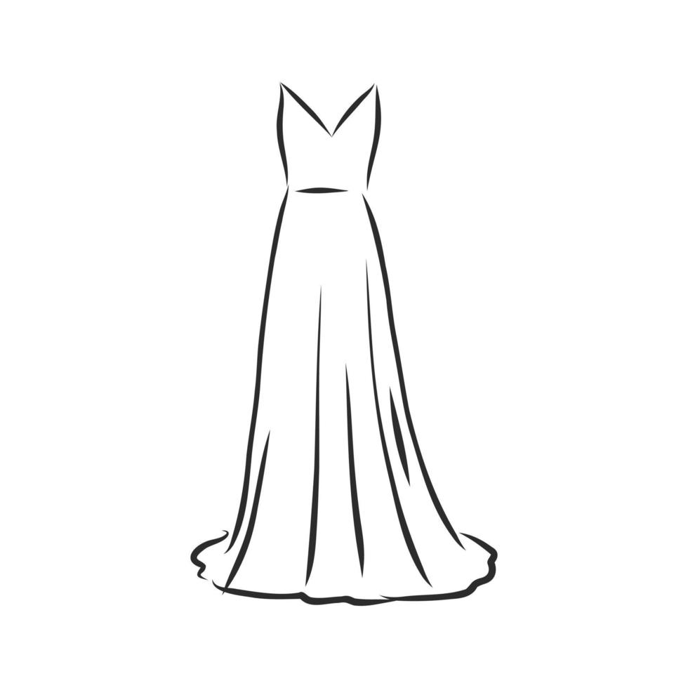 vestido de dibujo vectorial vector