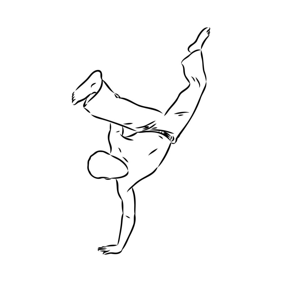 dibujo vectorial de capoeira vector