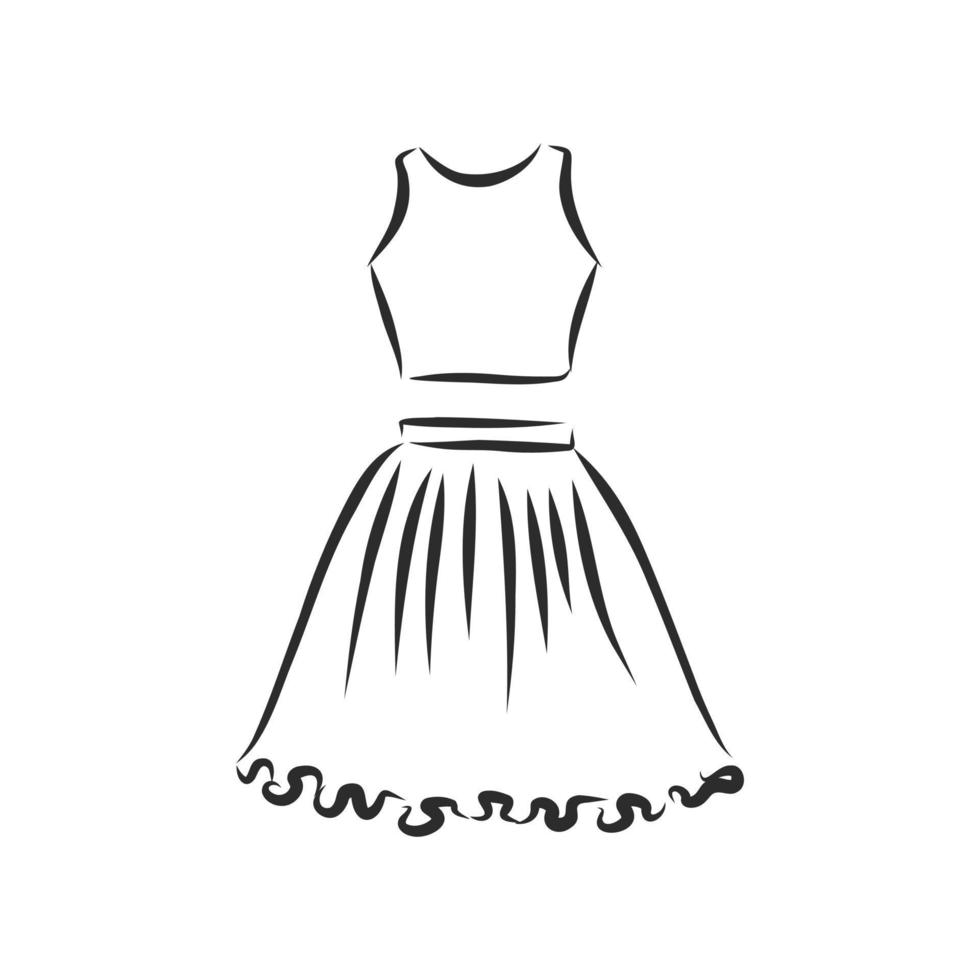 vestido de dibujo vectorial vector