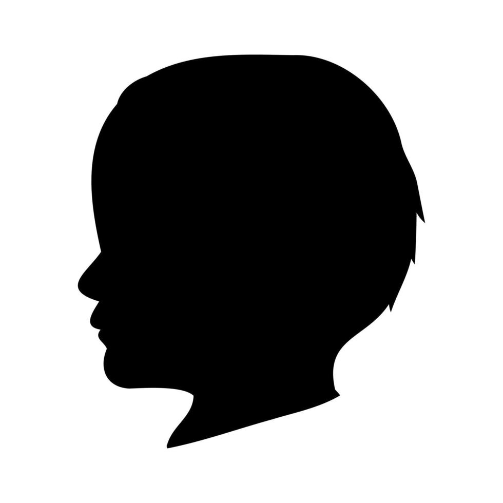 bosquejo del vector del perfil del niño