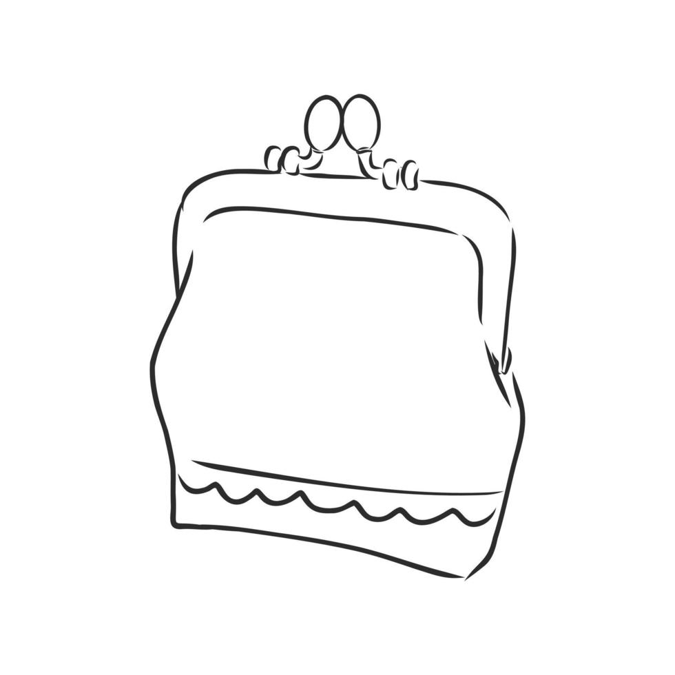 wallet vector sketch