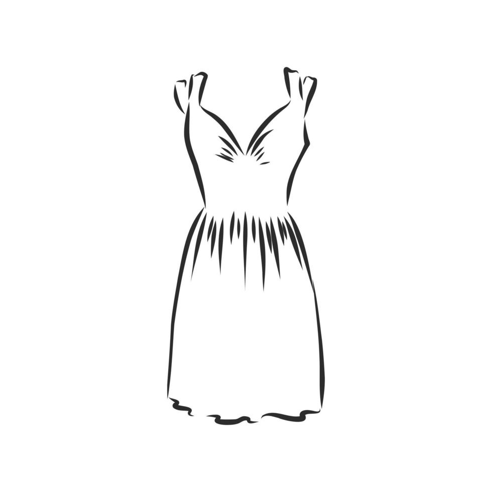 vestido de dibujo vectorial vector