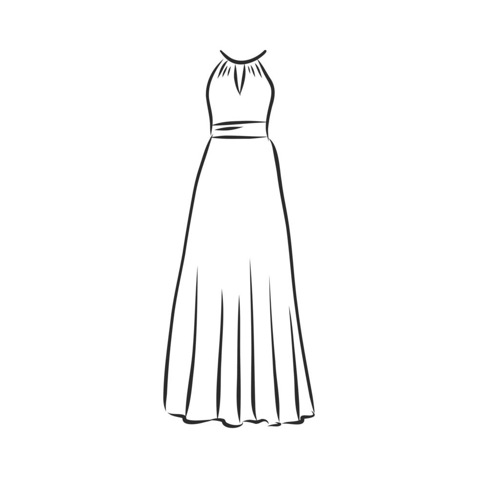 vestido de dibujo vectorial vector