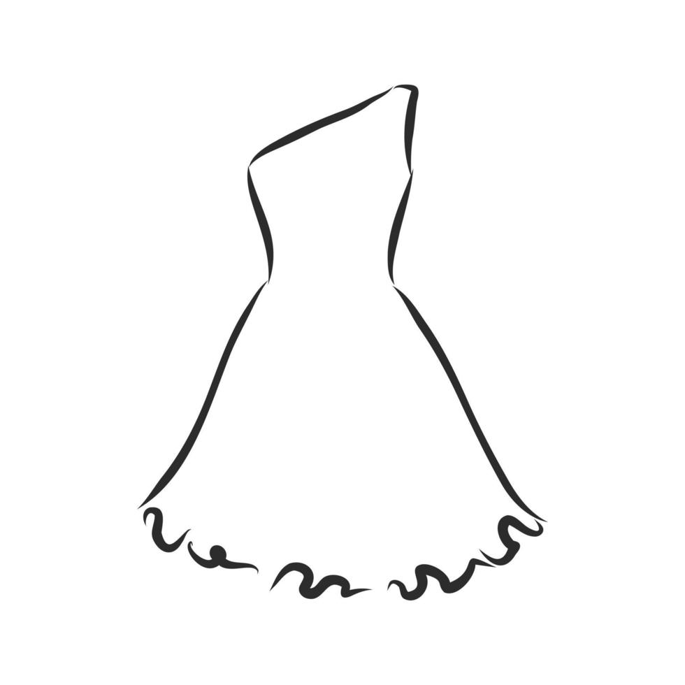 vestido de dibujo vectorial vector