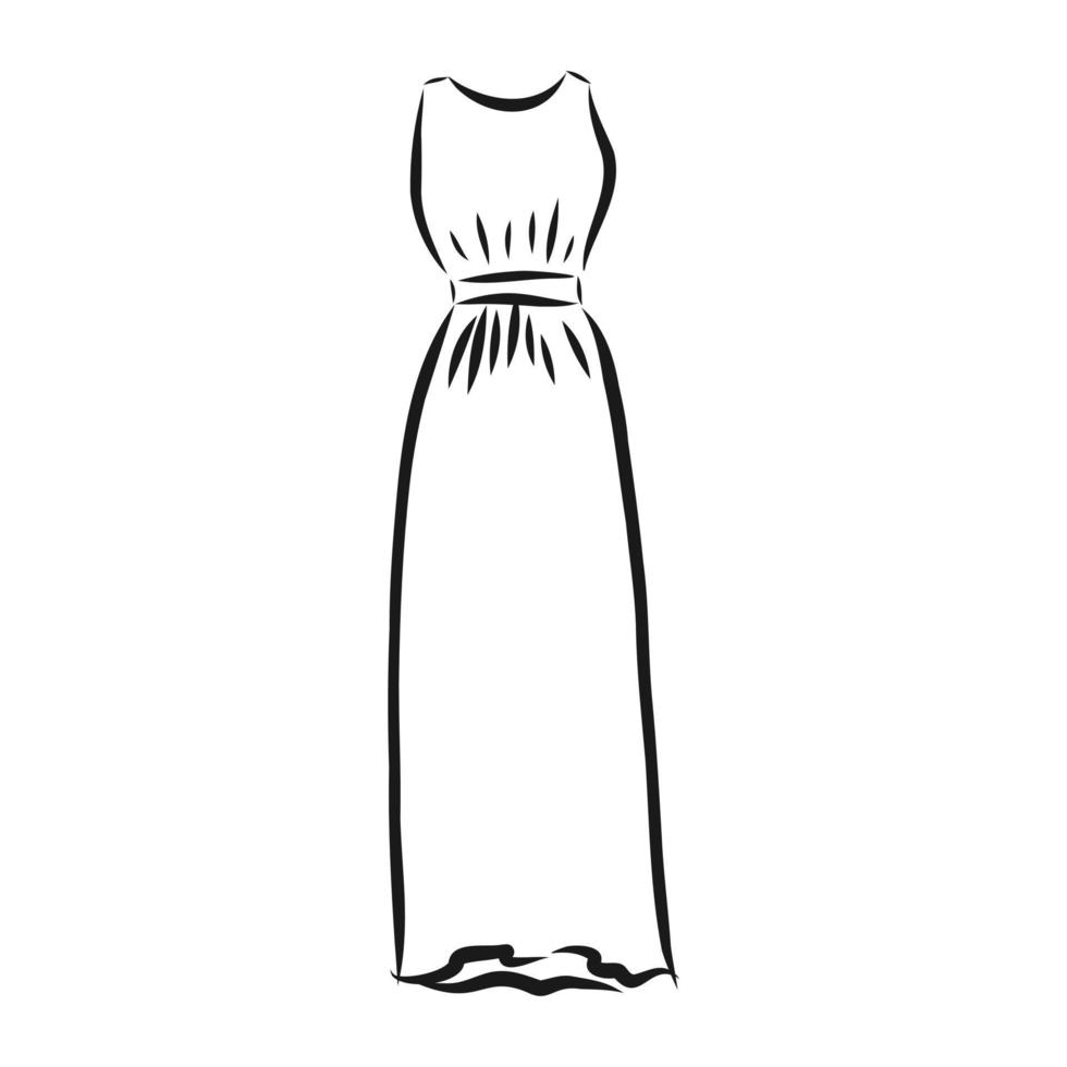 vestido de dibujo vectorial vector