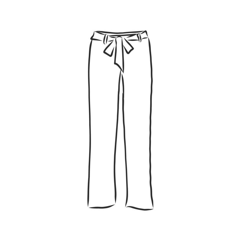 dibujo vectorial de pantalones vector