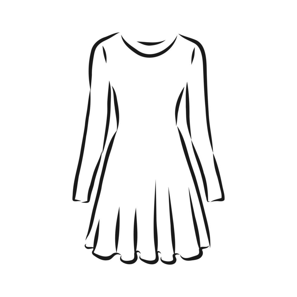 vestido de dibujo vectorial vector