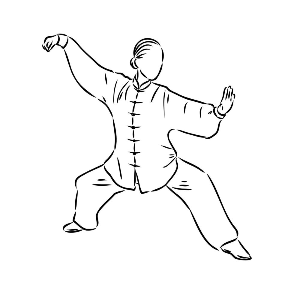 qigong vector sketch