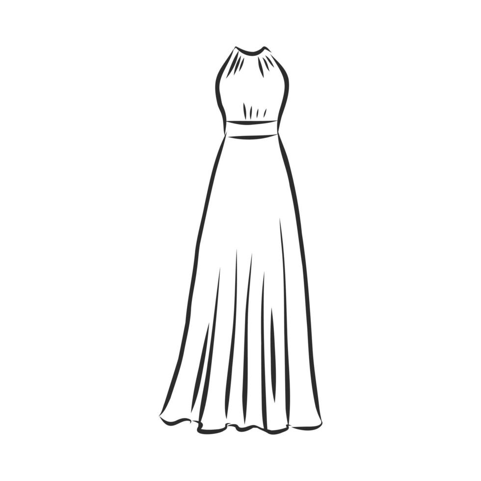 vestido de dibujo vectorial vector