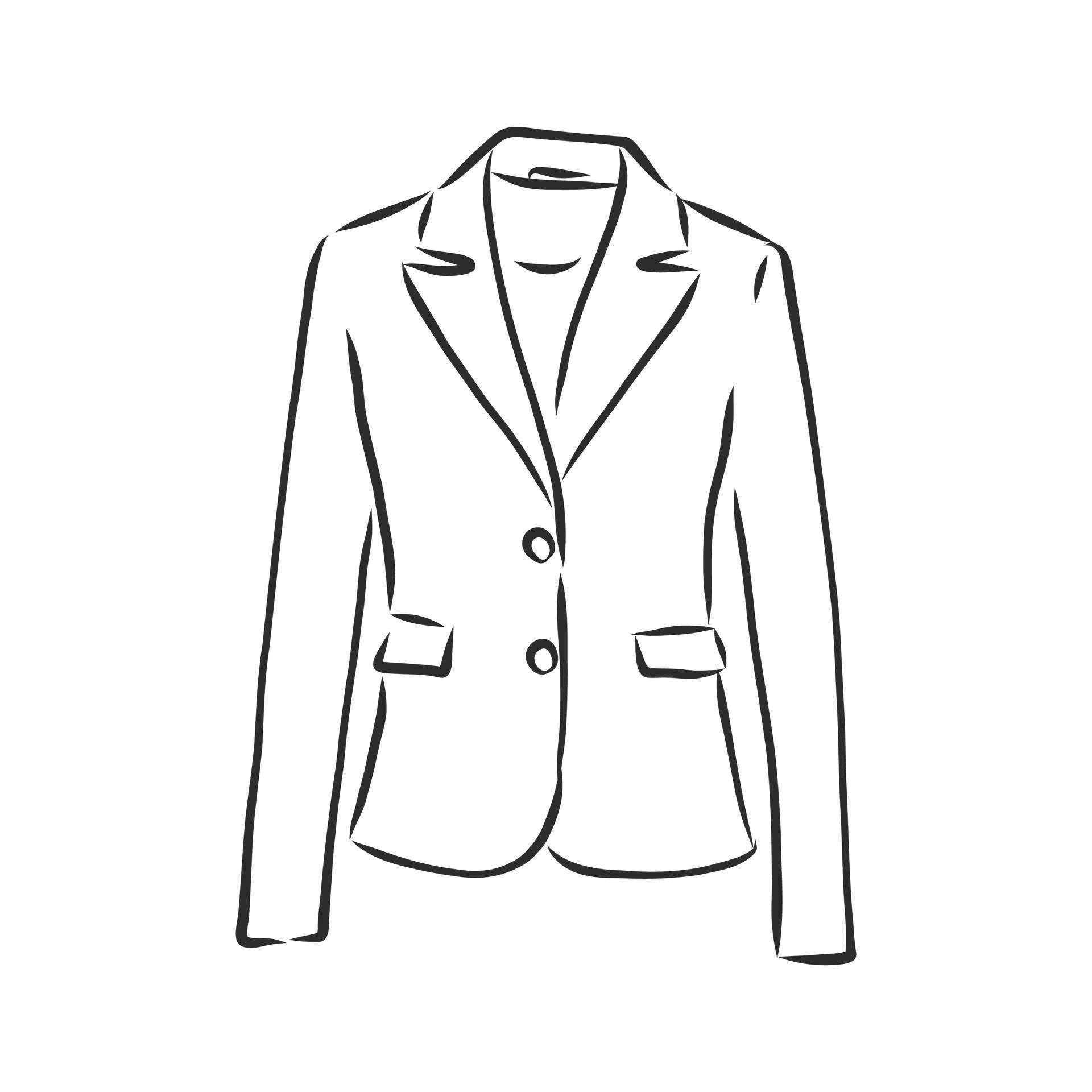 suit jacket vector sketch 7310359 Vector Art at Vecteezy