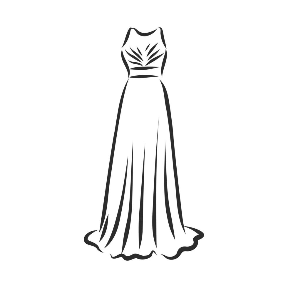 vestido de dibujo vectorial vector