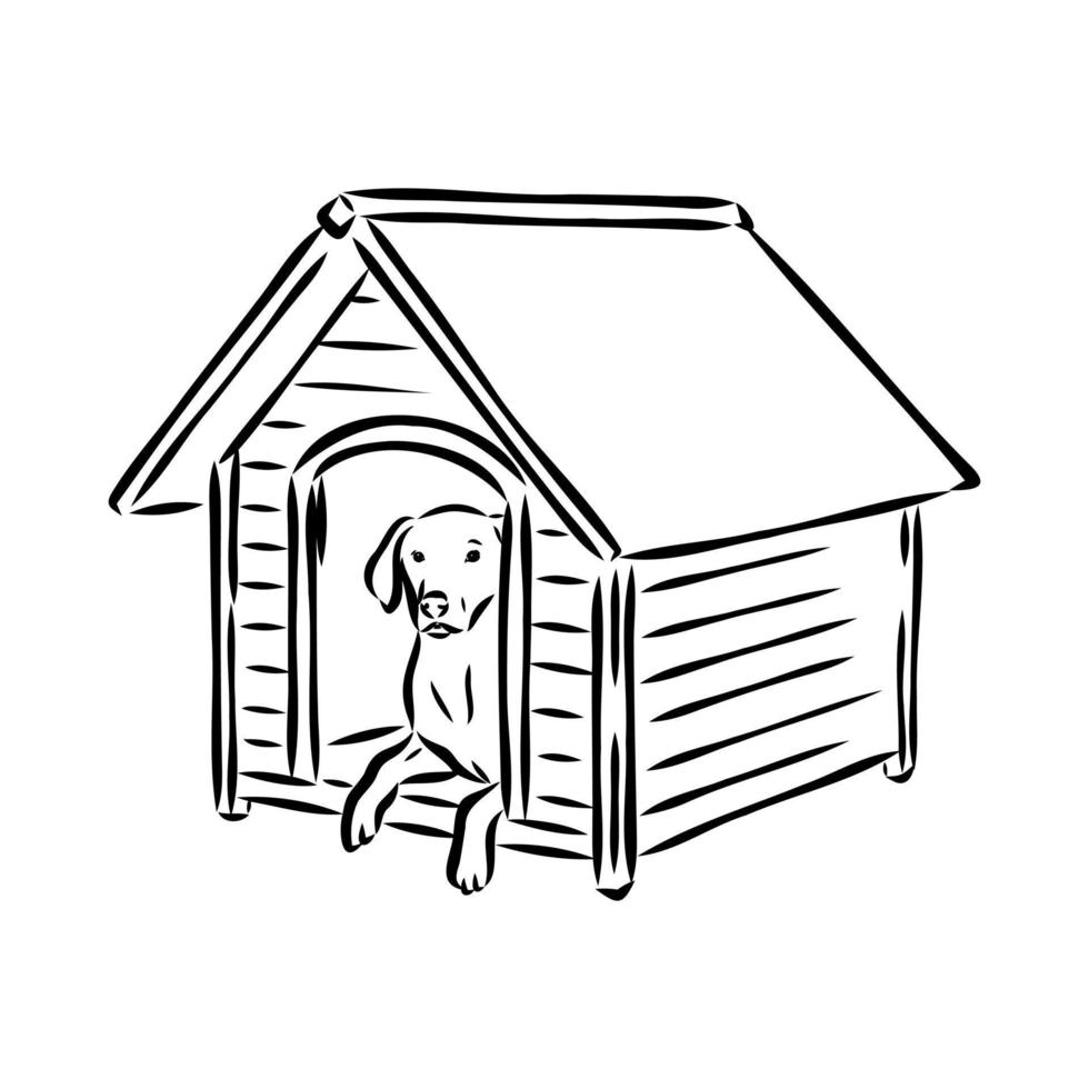 doghouse vector sketch