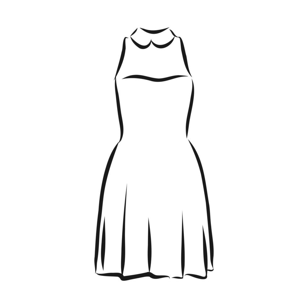 vestido de dibujo vectorial vector