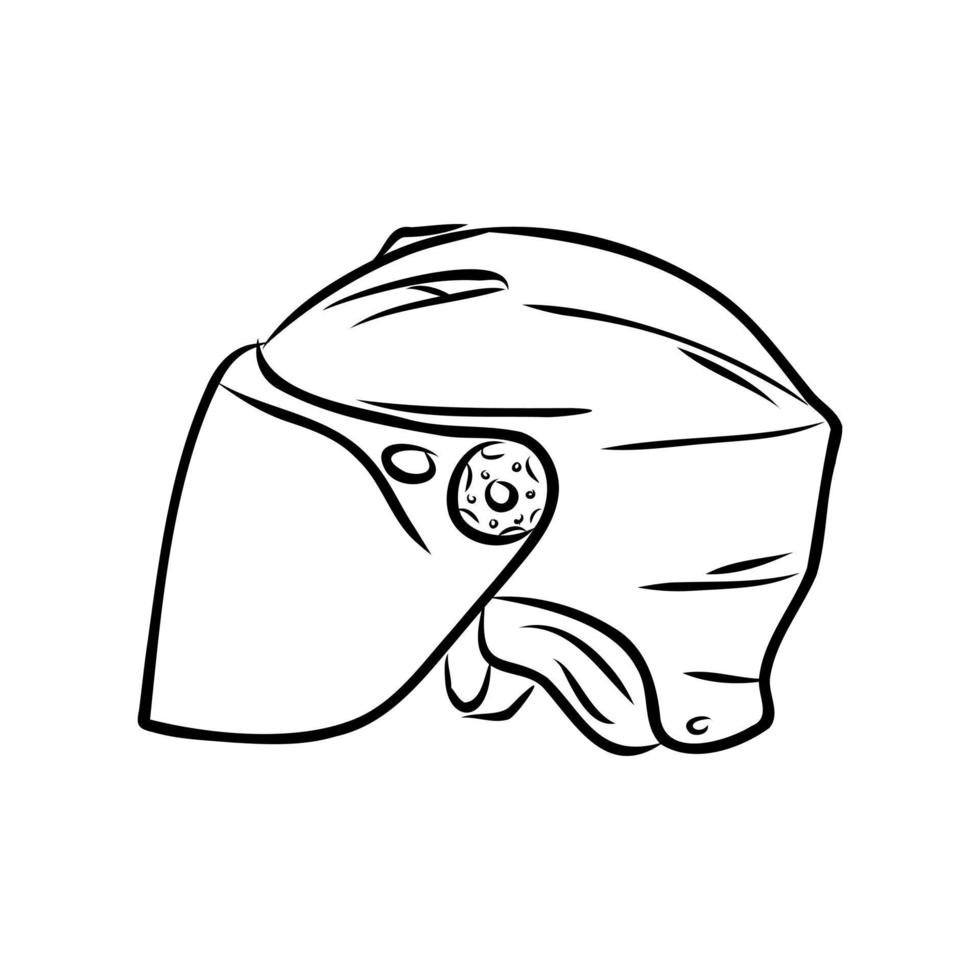 motorcycle helmet vector sketch