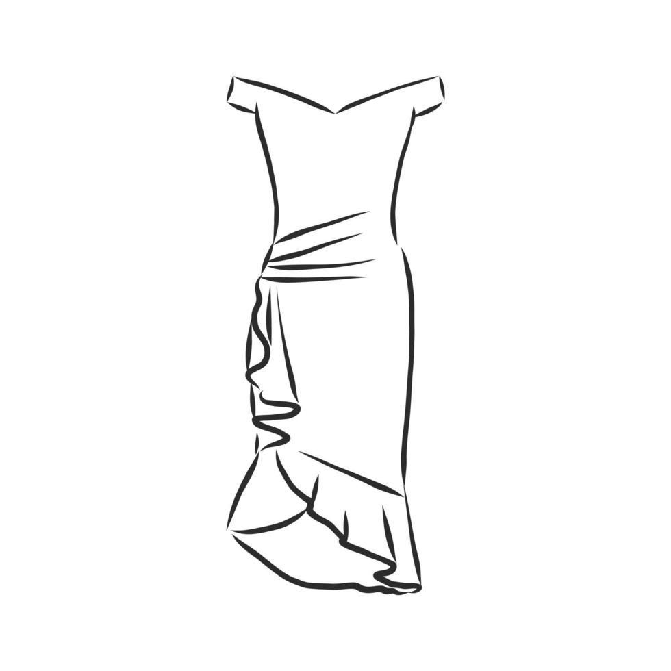 vestido de dibujo vectorial vector