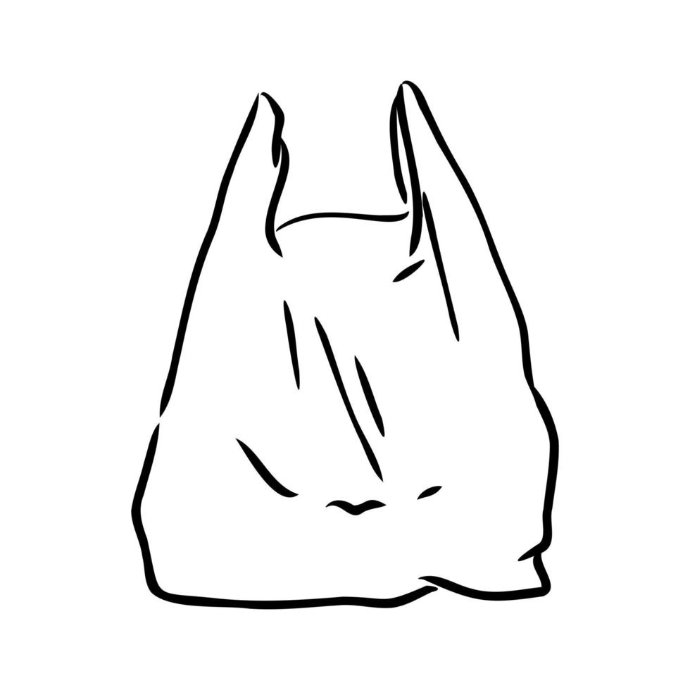 plastic bag vector sketch