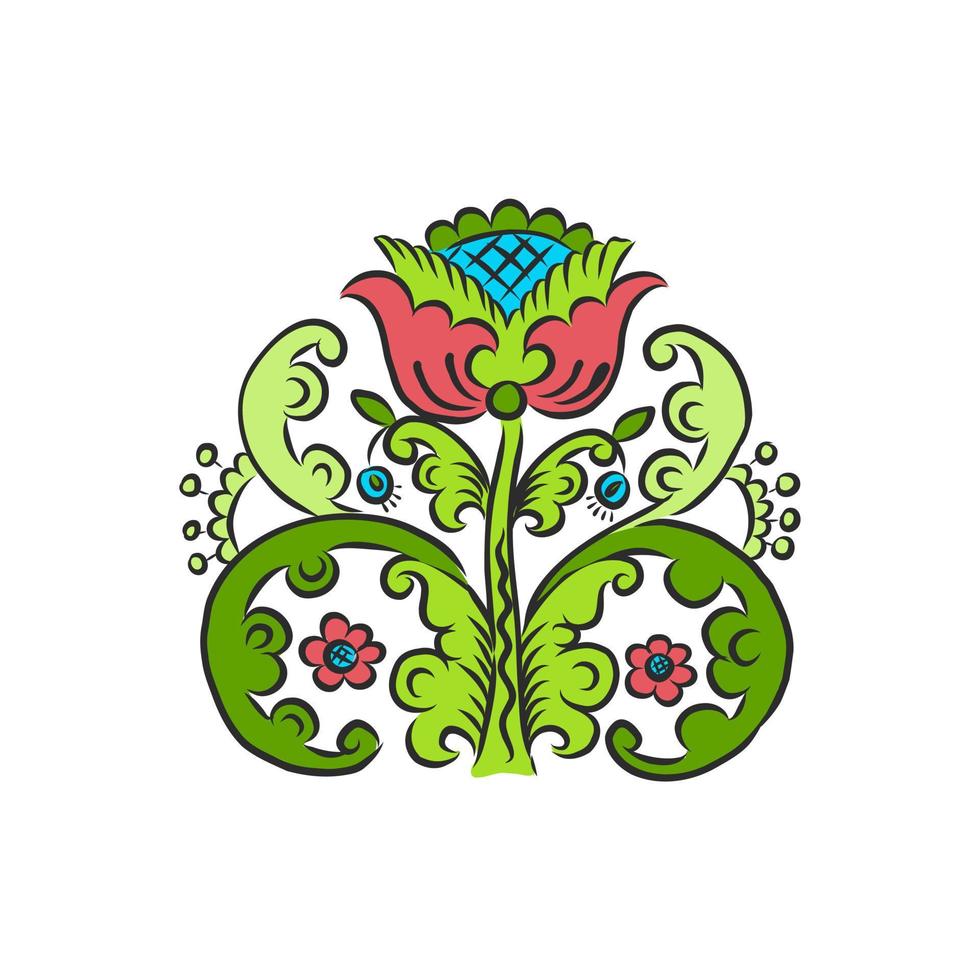 Slavic element folk style vector