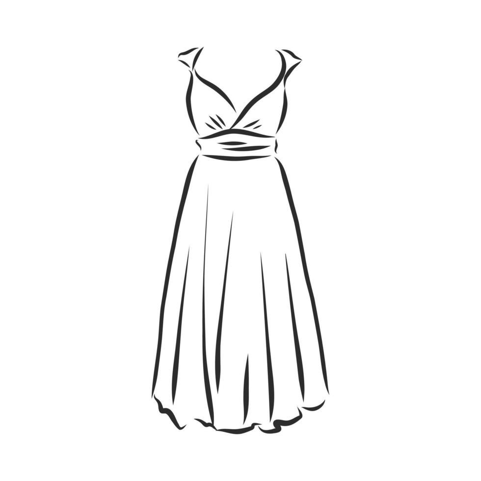 dress vector sketch 7310554 Vector Art at Vecteezy