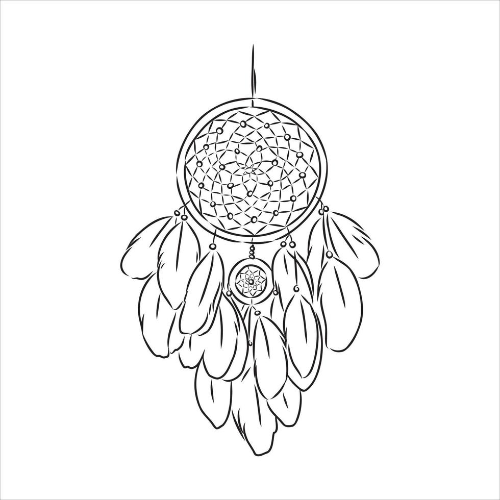 dreamcatcher vector sketch