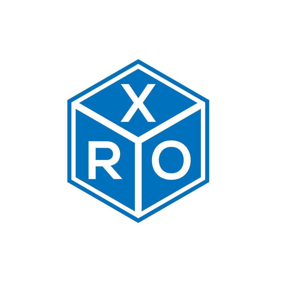 diseño de logotipo de letra xro sobre fondo blanco. concepto de logotipo de letra de iniciales creativas xro. diseño de letras xro. vector