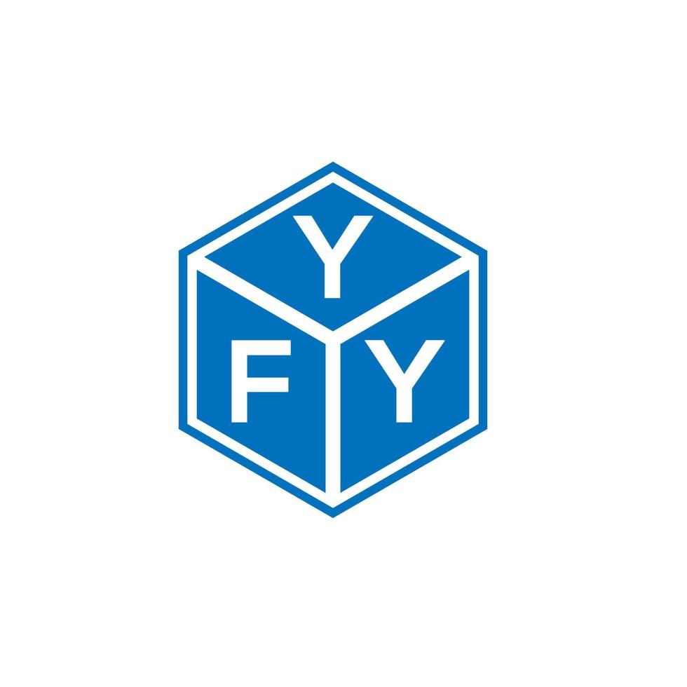 YFY letter logo design on white background. YFY creative initials letter logo concept. YFY letter design. vector
