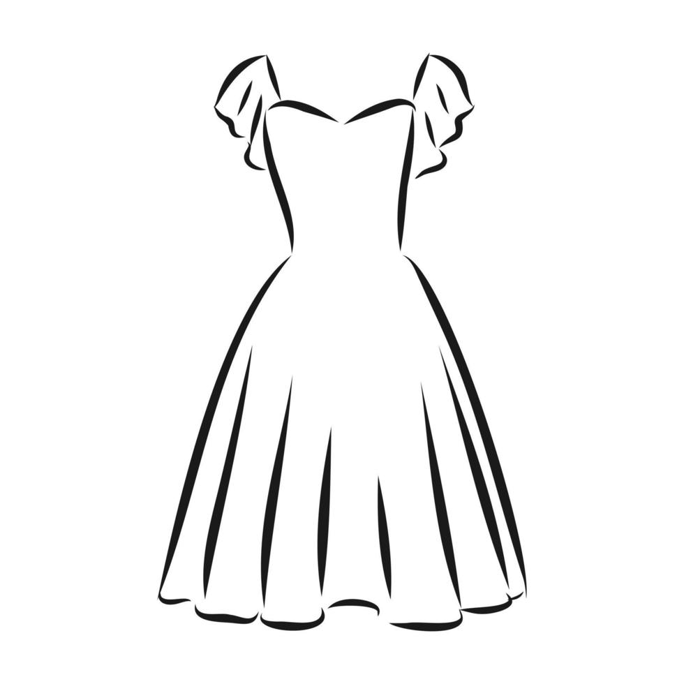 vestido de dibujo vectorial vector