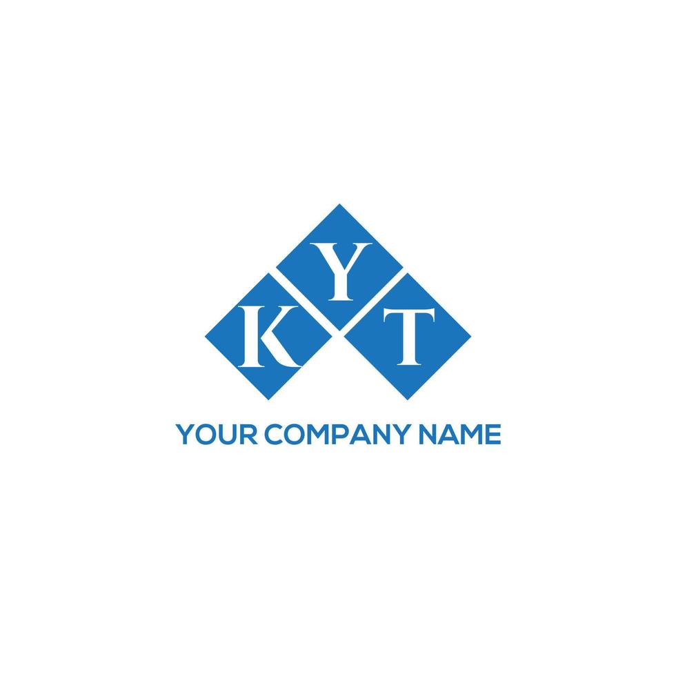 diseño de logotipo de letra kyt sobre fondo blanco. concepto del logotipo de la letra de las iniciales creativas de kyt. diseño de letras kyt. vector