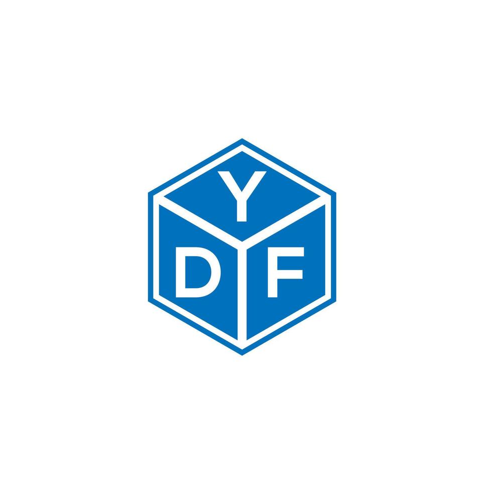 diseño de logotipo de letra ydf sobre fondo blanco. ydf creative iniciales letra logo concepto. diseño de letras ydf. vector