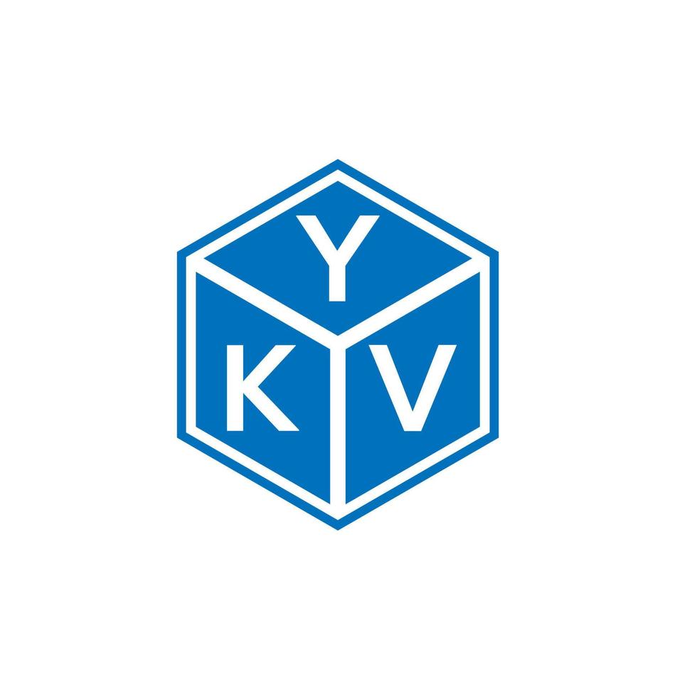 diseño de logotipo de letra ykv sobre fondo blanco. ykv creativo iniciales letra logo concepto. diseño de letras ykv. vector