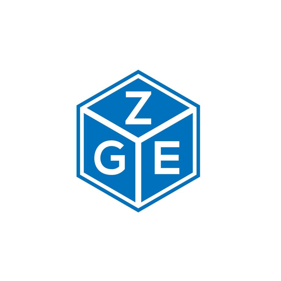diseño de logotipo de letra zge sobre fondo blanco. concepto de logotipo de letra inicial creativa zge. diseño de letras zge. vector