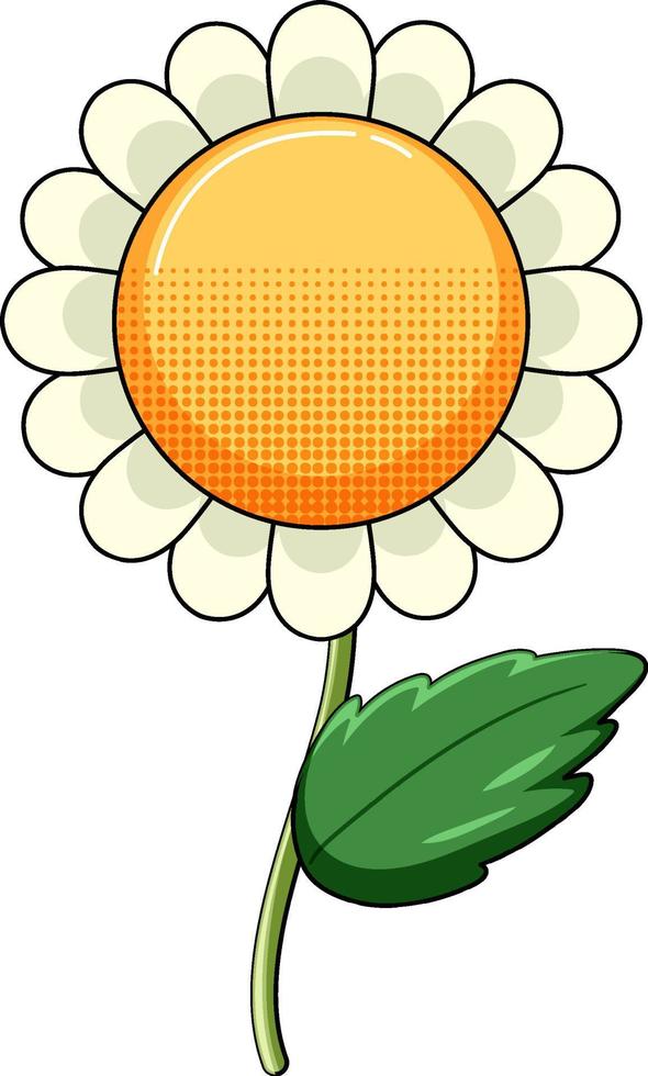 Simple flower on white background vector