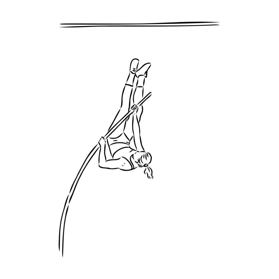 high jump vector sketch