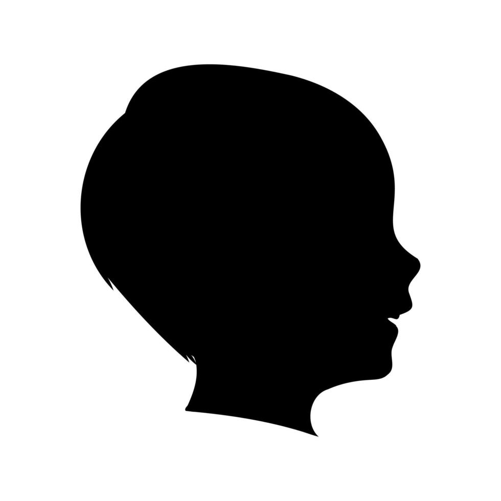 child profile vector sketch