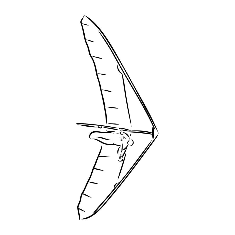 hang glider vector sketch