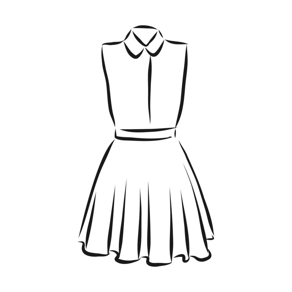 vestido de dibujo vectorial vector