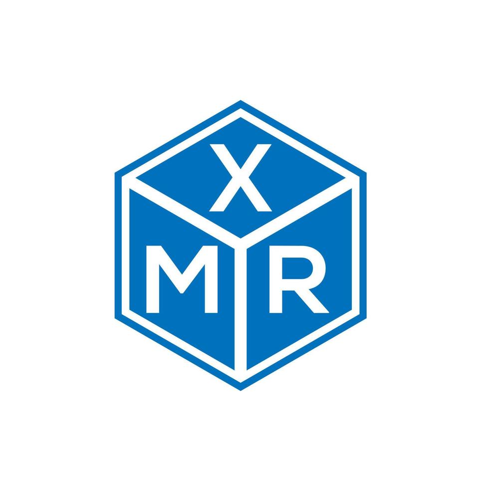 diseño de logotipo de letra xmr sobre fondo blanco. concepto de logotipo de letra de iniciales creativas xmr. diseño de letra xmr. vector